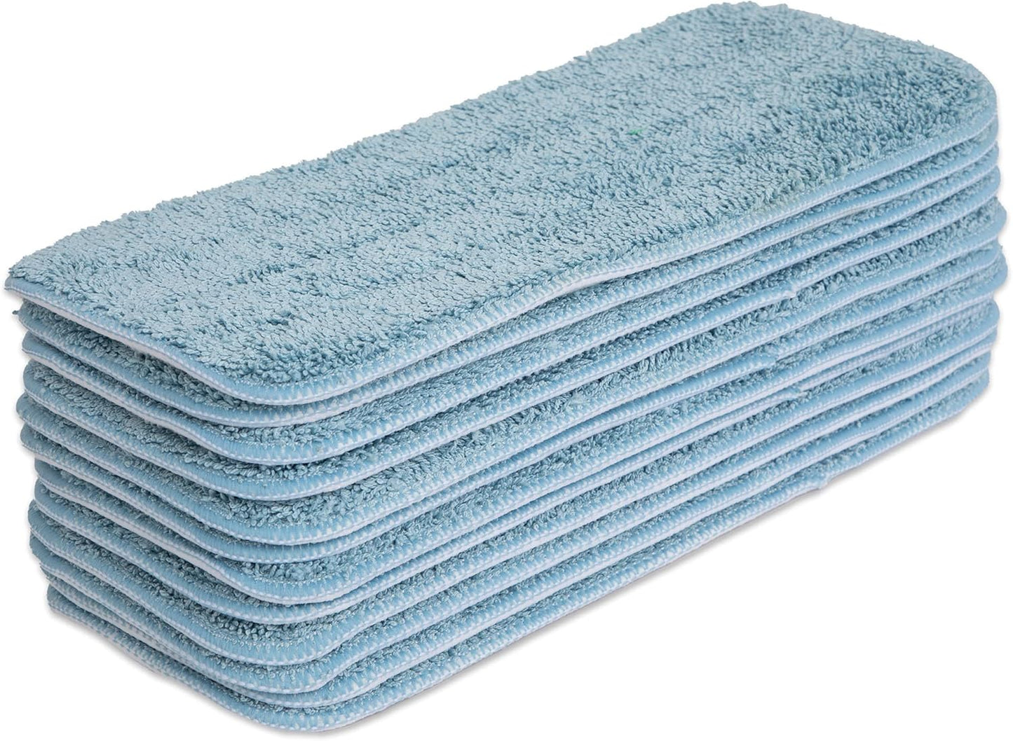Arkwright Spray Mop Replacement Pads - (Case of 120) Bulk Microfiber Flat Dry and Wet Refill Mop Pads Floor Cleaning, Compatible with Bona and Rubbermaid, Fits All Mop Heads, 13 in, Blue