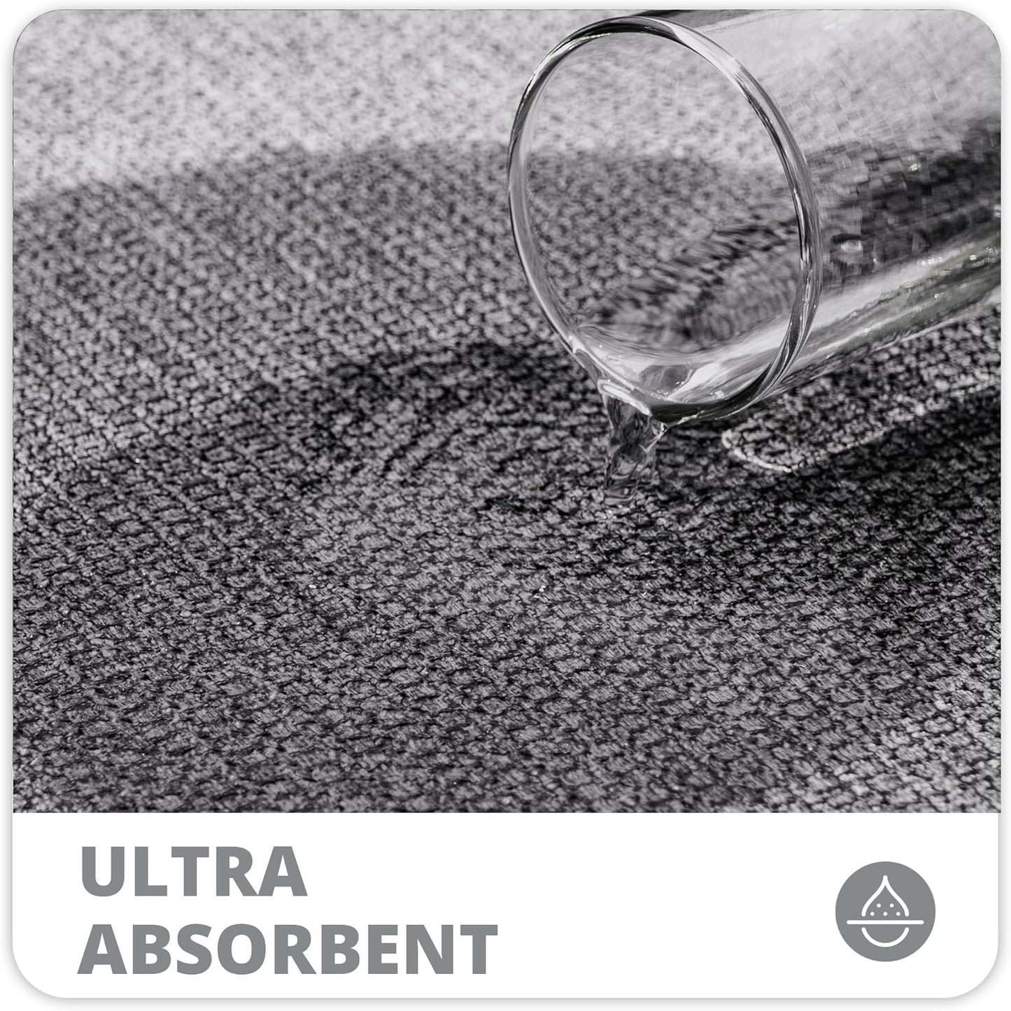 Bath Mat,Ultra Thin Bathroom Runner Rugs,Large Bath Mats for Bathroom,Quick Dry,Non-Slip,Machine Washable,Low Pile,Bath Rug,Shower Outside,Sink,Home Decor Accessories.Grey,2'x5'（24x60inch）