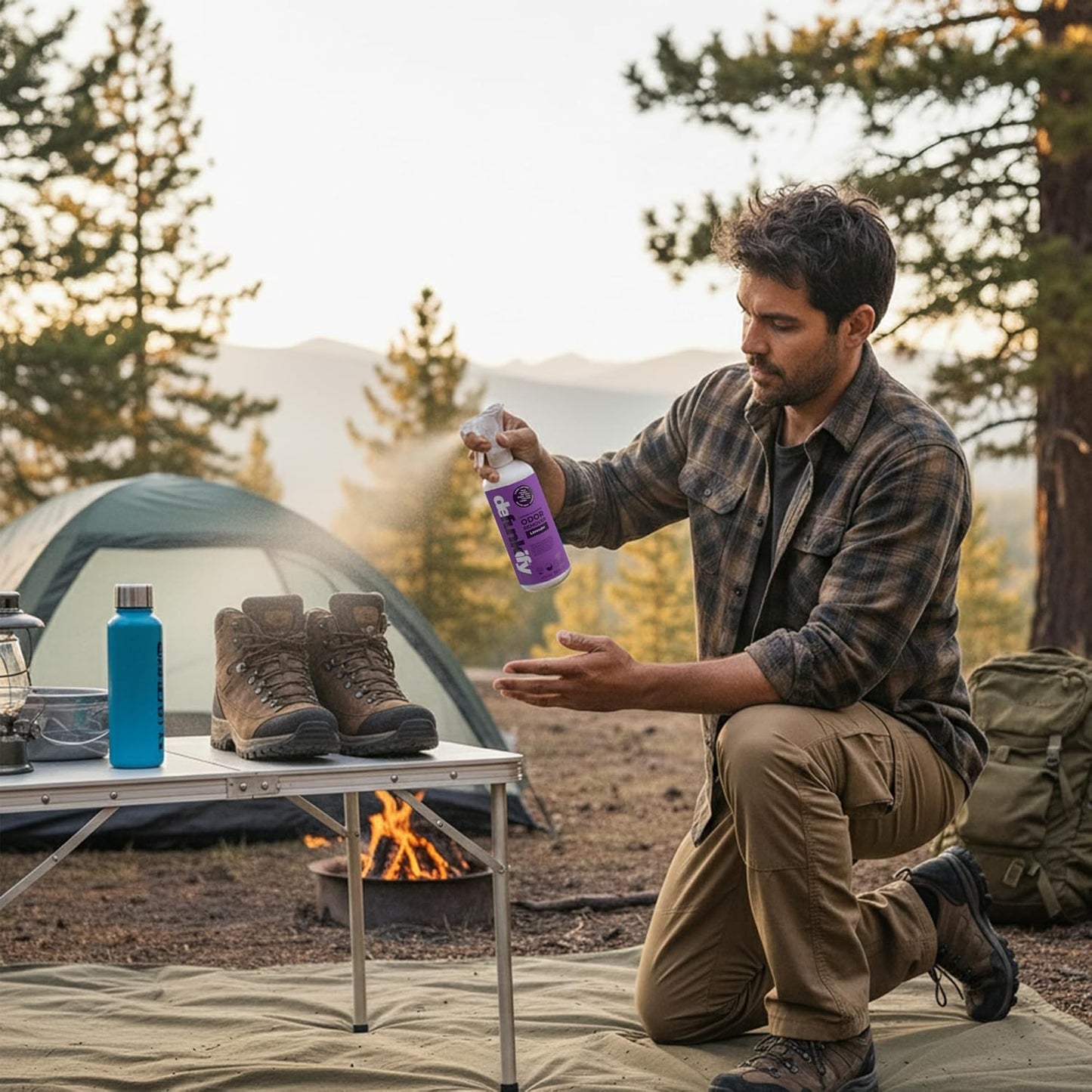 Odor Remover Spray, 16oz (2-Pack). 'Lavender' Essential Oil Odor Eliminator for Strong Odors on Fabric, Shoes, Activewear. 'ProvenSafe' Deodorizer for Pets, Kids & Sensitive Gear w/Ionic Silver