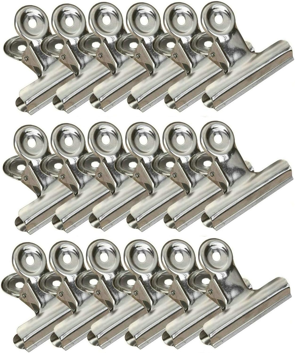 18 Pack Stainless Steel Chip Bag Clips Heavy Duty Food Bags Clamp Clips for Kitchen Office School (2In)