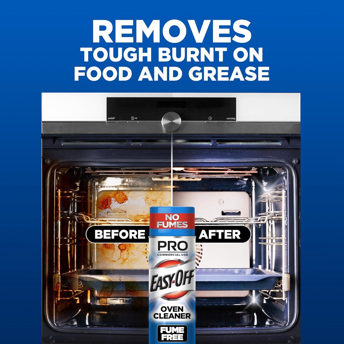 Easy-Off Fume Free Oven Cleaner Spray, Lemon, 24oz, Removes Grease