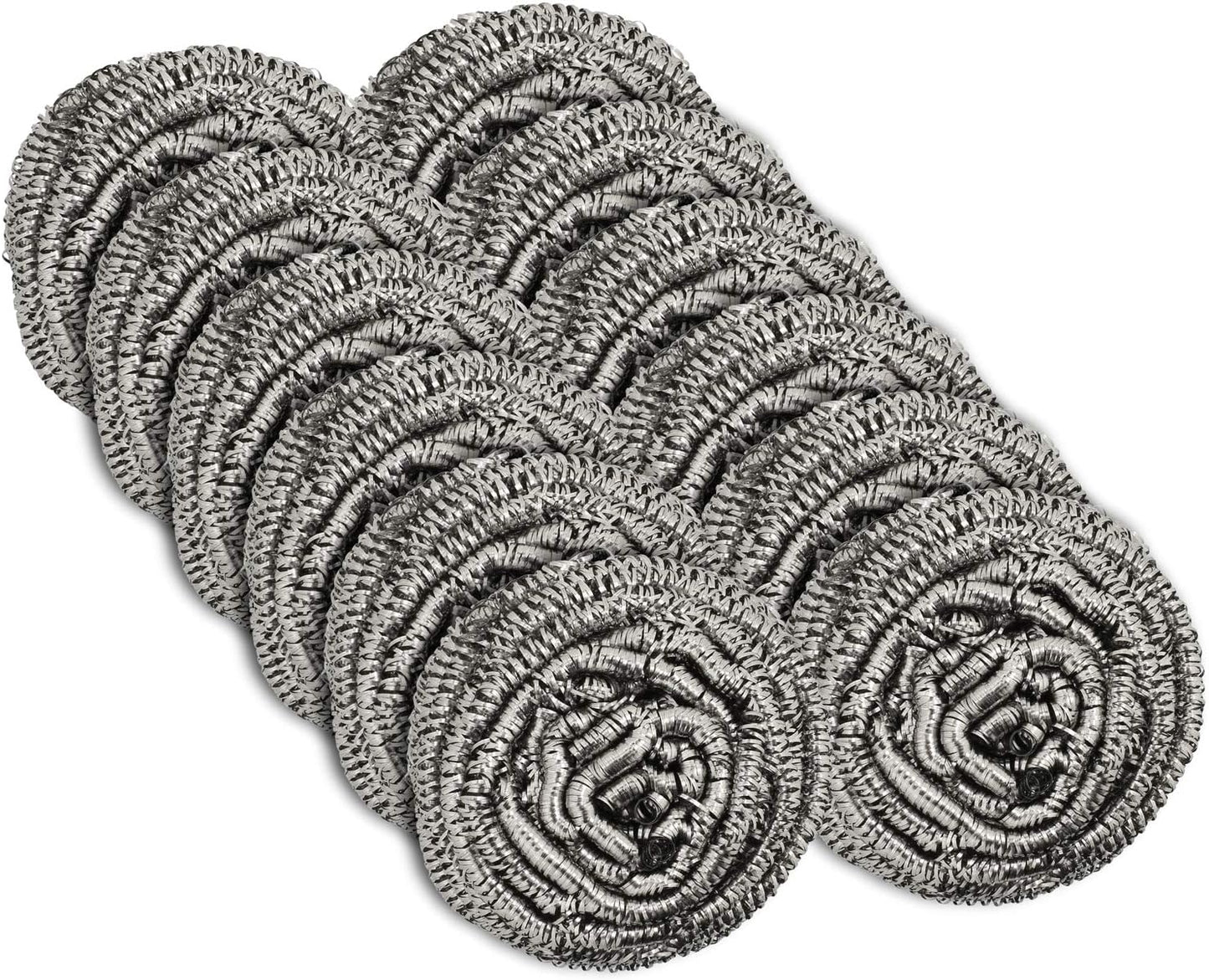 12 Pack Stainless Steel Scourers by Scrub It – Steel Wool Scrubber Pad Used for Dishes, Pots, Pans, and Ovens. Easy scouring for Tough Kitchen Cleaning.
