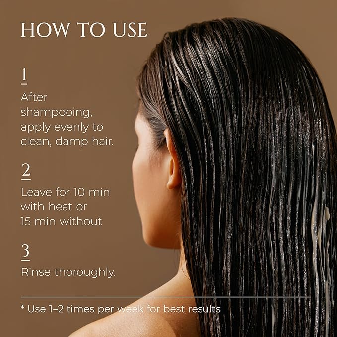 HADAT Hydro Spa Hair Treatment – Professional Hair Mask for Deep Moisturizing Repair and Shine – Macadamia Oil – Salon Quality for Dry Damaged Color-Treated Hair – Israeli Haircare, 16.9 Fl Oz