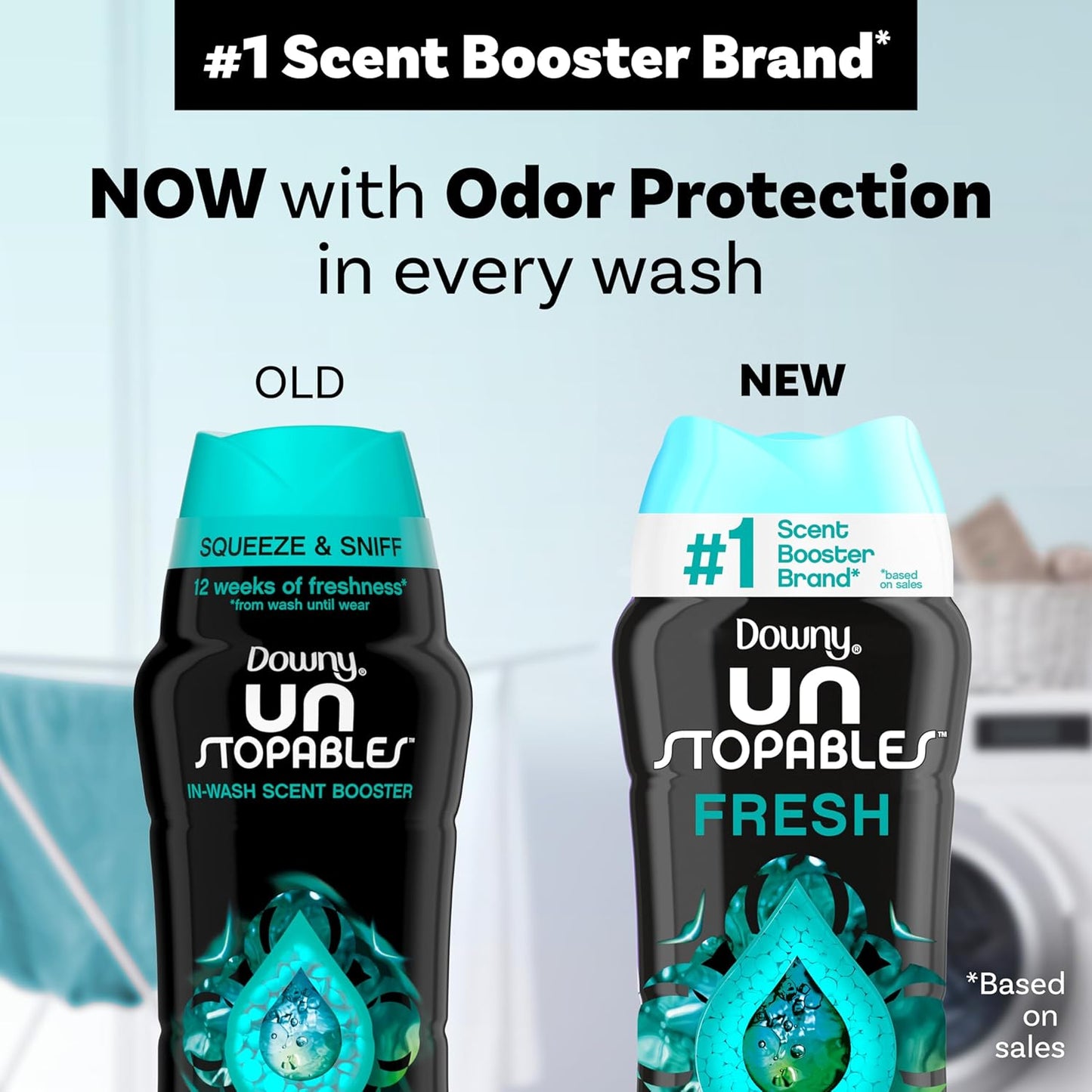 Downy Unstopables In Wash Scent Booster Beads, Fresh Scent, 24 oz, Laundry Beads for Odor Protection (Packaging May Vary)