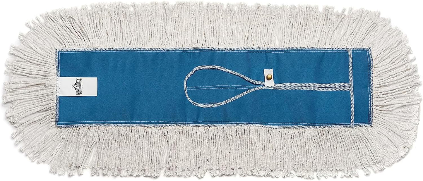 Nine Forty Industrial-Grade 36x5 Cotton Dust Mop Head Refills, Perfect Replacement for Busy Home, Gym, Industrial and Commercial Spaces, Heavy-Duty Mop for Janitorial & Housekeeping Needs - 1 Pack