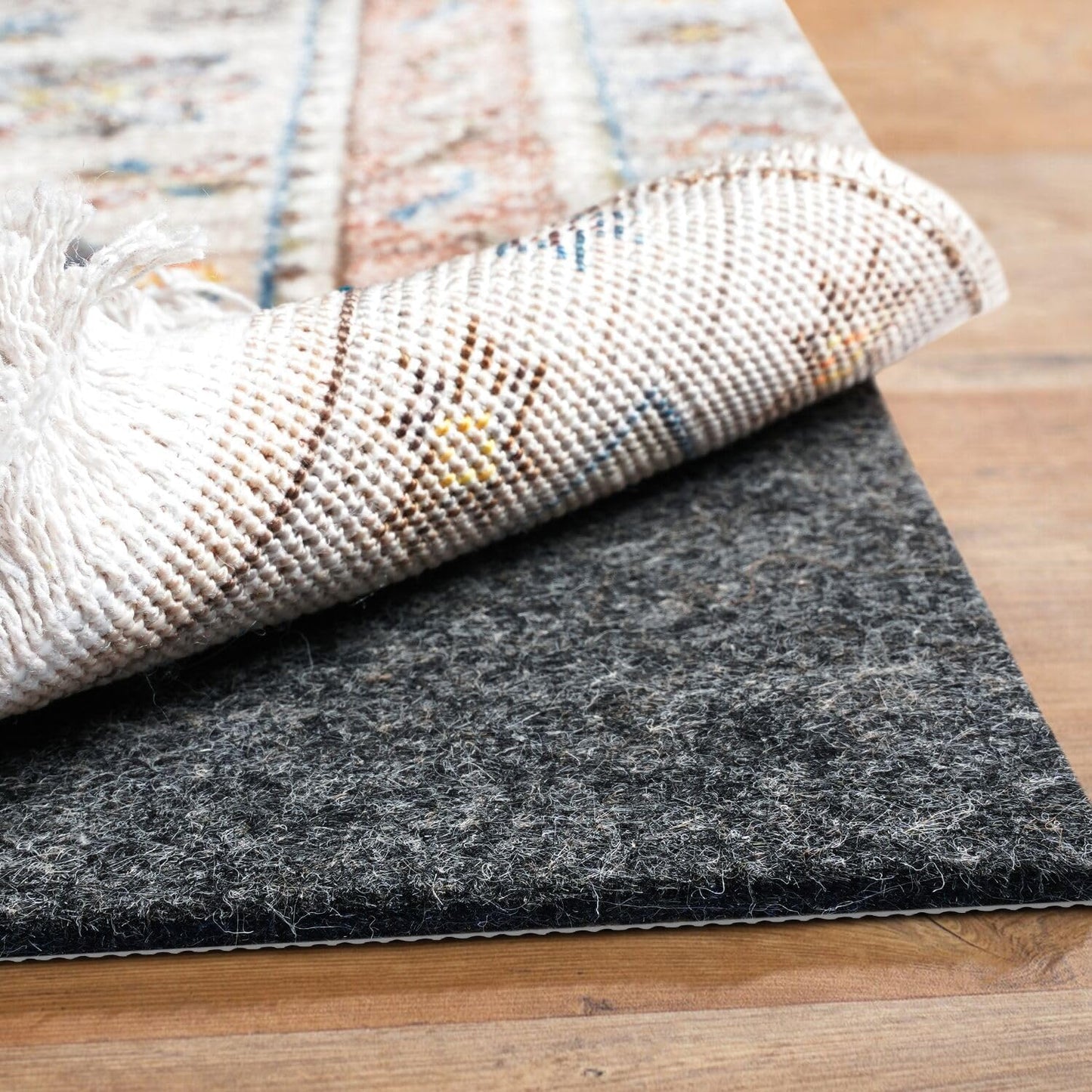 BAGAIL Felt and Natural Rubber Backing Rug Pads 1/8” Thick, 2 x 10 Ft Non Slip Rug Gripper Keep Rugs in Place, Under Area Rug Protective Cushioned Pads, Carpet Runners, Hardwood Floors Protection