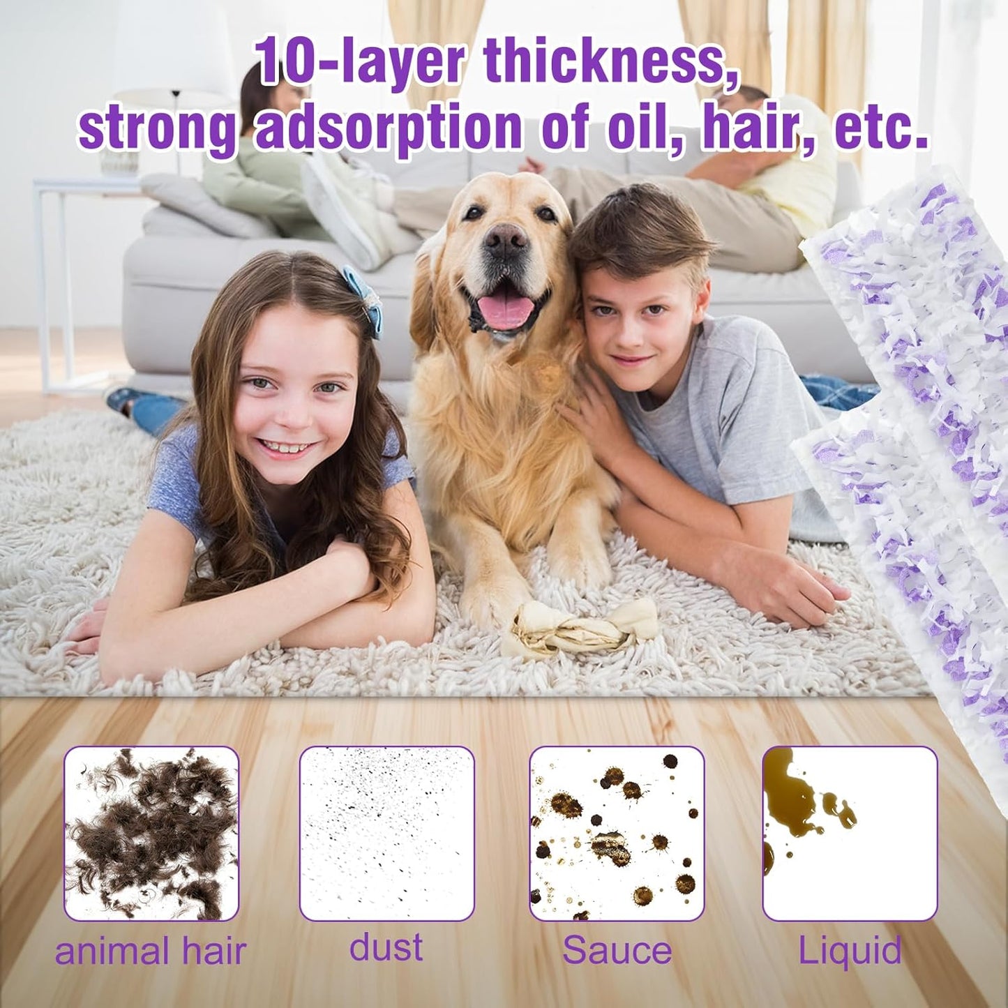 24 Pack Disposable Power Mop Refills Pads Compatible with Swiffer Power Mop,Spray Wet Pads Refill,Disposable Spray Mopping Pads Refills for Multi-Surface Floor Cleaning