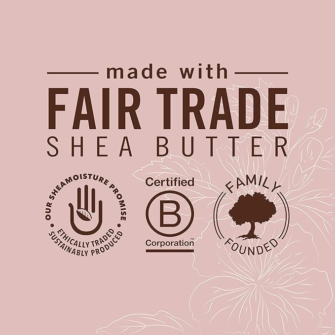 SheaMoisture Shampoo Coconut and Hibiscus, for Thick, Curly Hair, to Cleanse & Hydrate, 24 oz