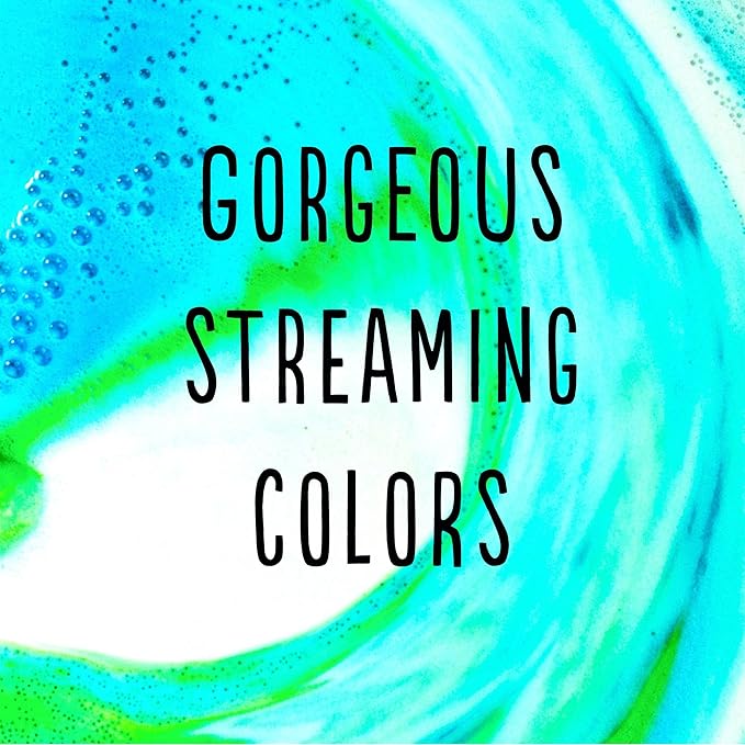 Hallu Mermaid Large Bath Bomb, Citrus Peony and Amber Scent, 140 g, Pack of 8