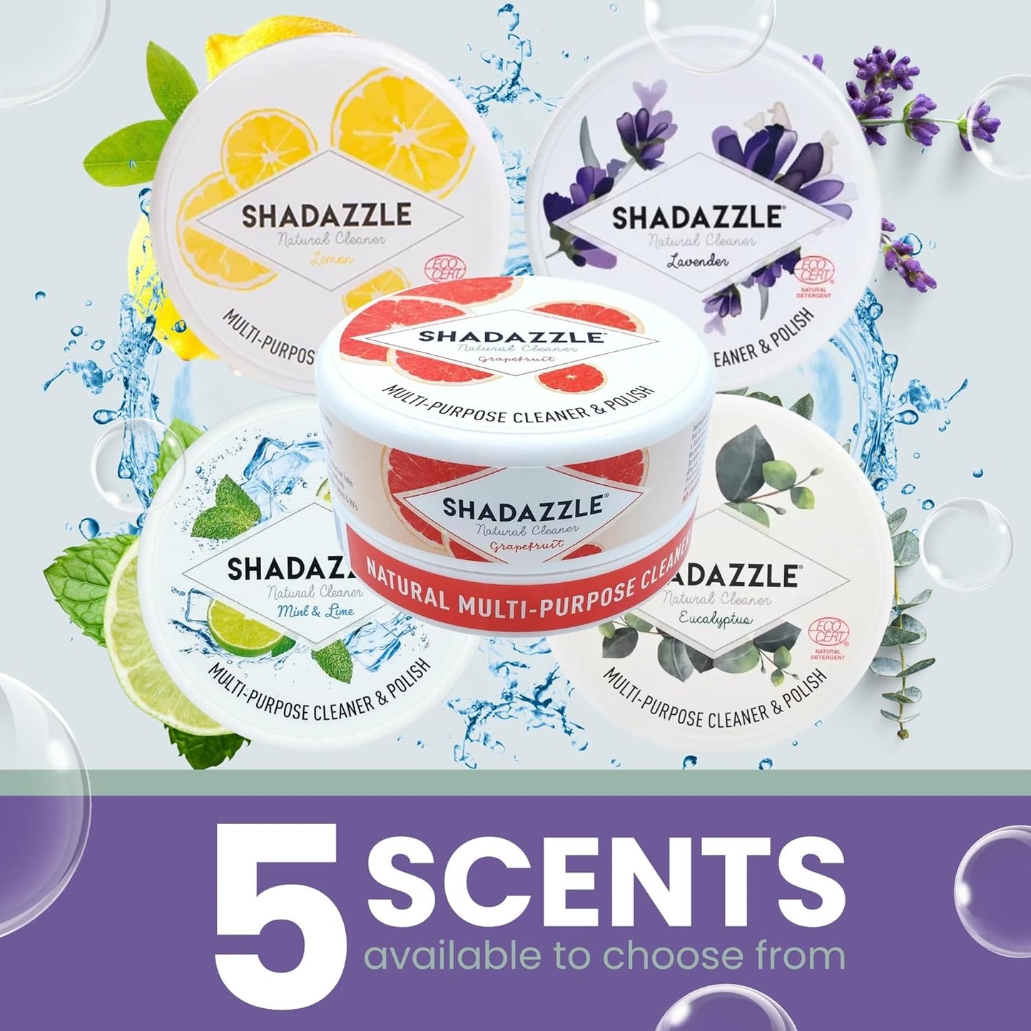 Shadazzle Natural All Purpose Cleaner and Polish – Eco friendly Multi-purpose Cleaning Product (2 Pack, Lavender)