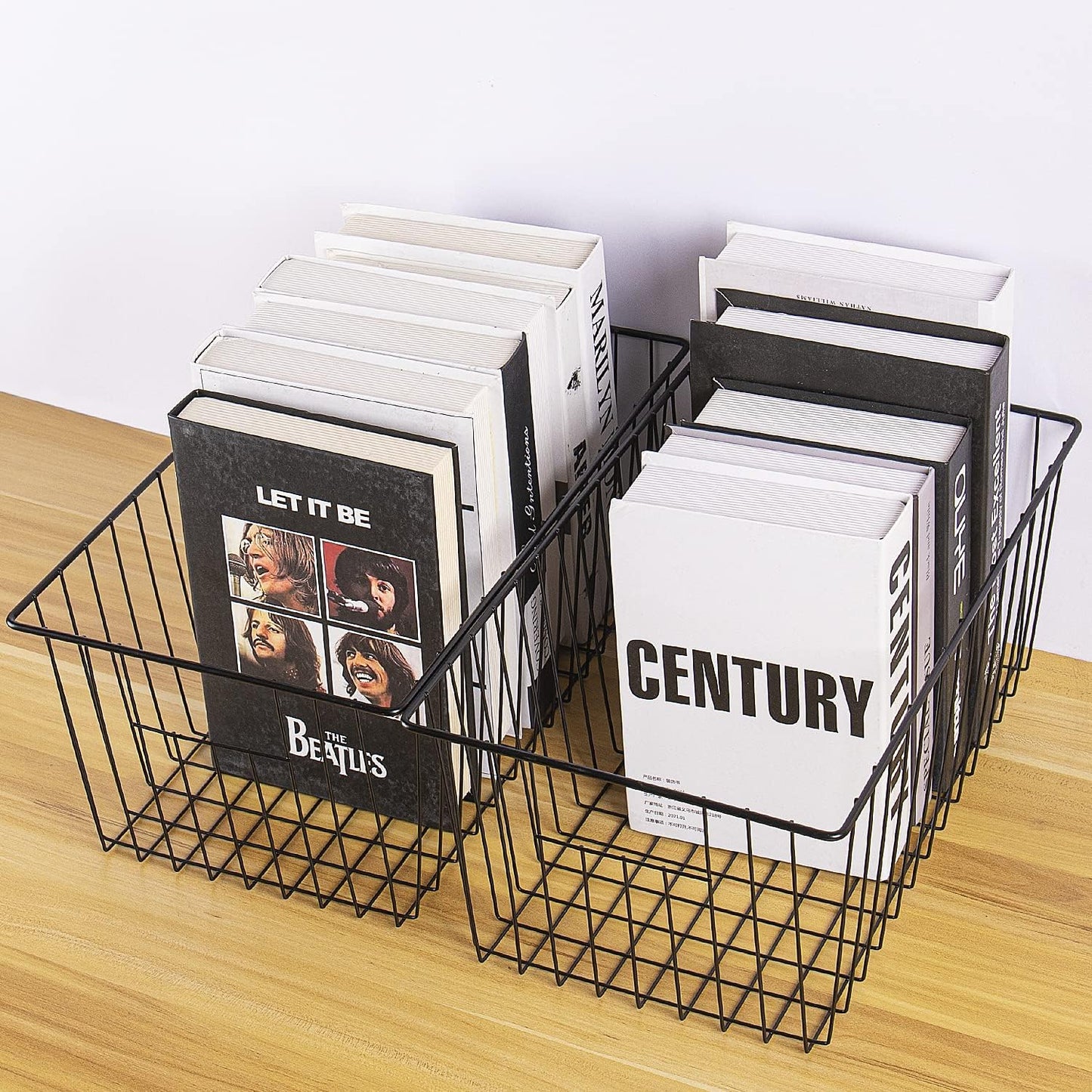 Freezer Organizer Bins, Upright Freezer Baskets for 16, 17, 21 cu.ft Standup Freezer, Durable Freezer Organizer Fully Use Space Improve Air Circulate, 6Pcs, Black