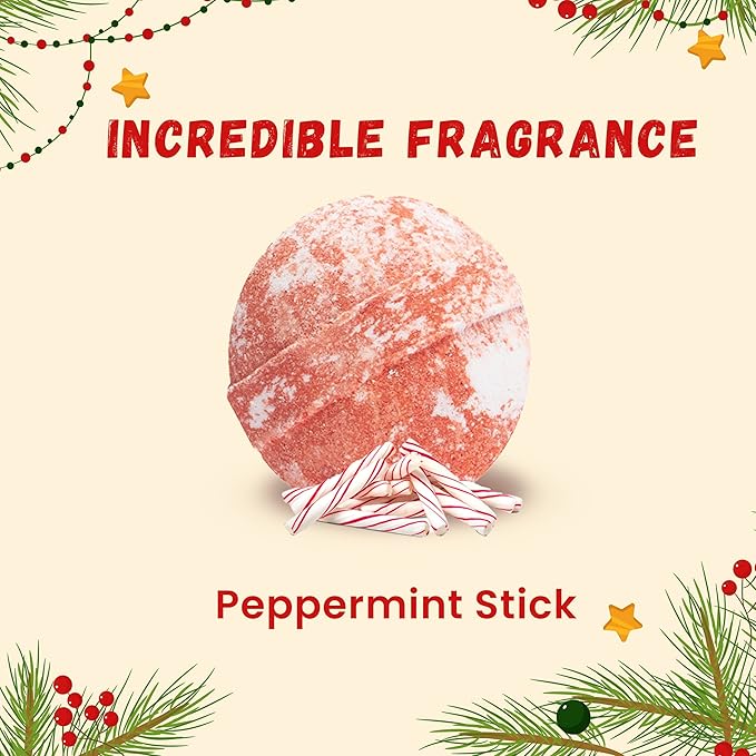 Christmas Bath Bomb for Kids with Surprise Bath Toys Inside (Gift Set) - Stocking Stuffers for Boys and Girls - Holiday Bubble Bath with Cheerful Scent, USA Made by Two Sisters