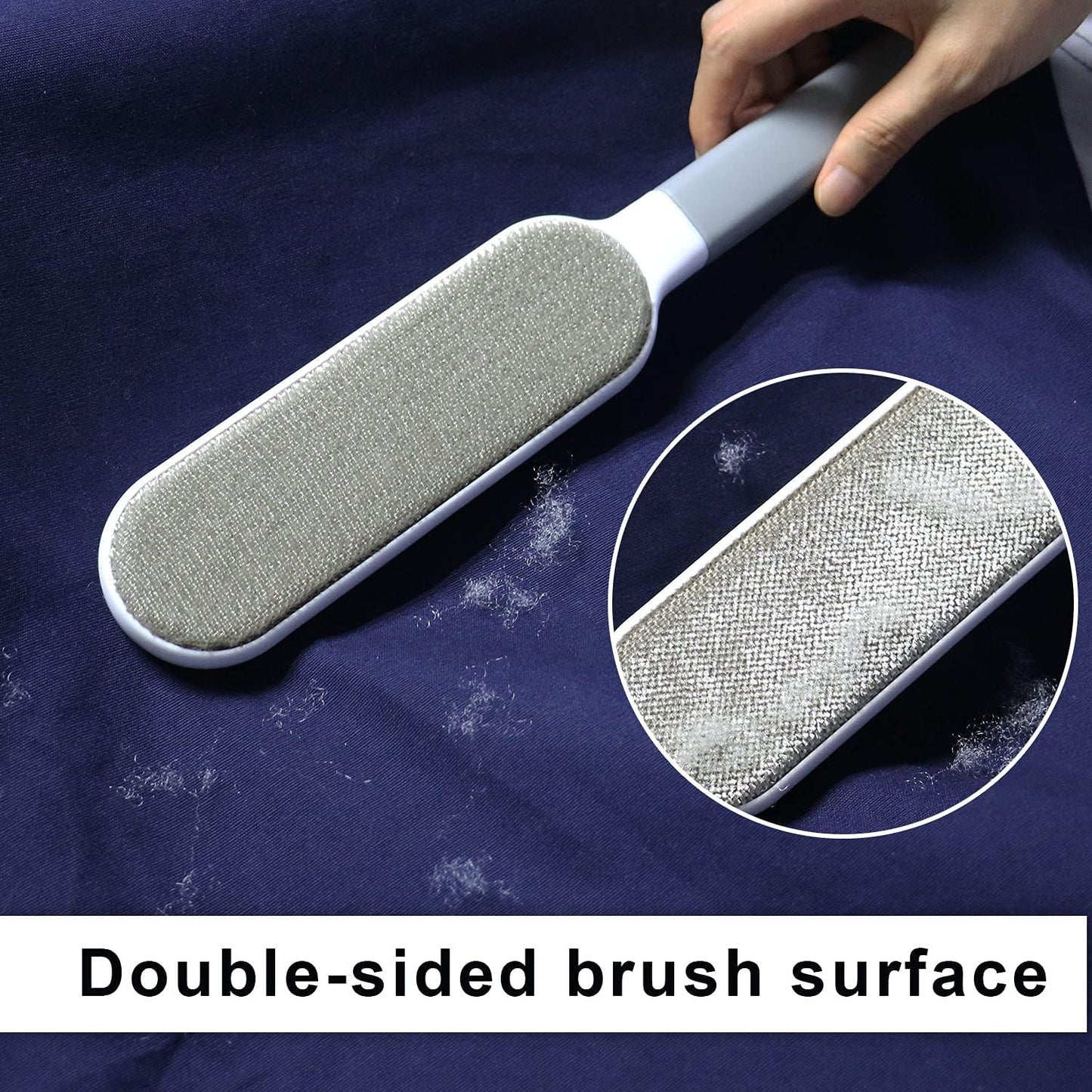 Pet Hair Remover Brush,Dog Hair Remover for Clothes - lint Remover Brush,Lint Brush Pet Hair Remover for Dogs, Cats & Puppies, Small Size (Gray)