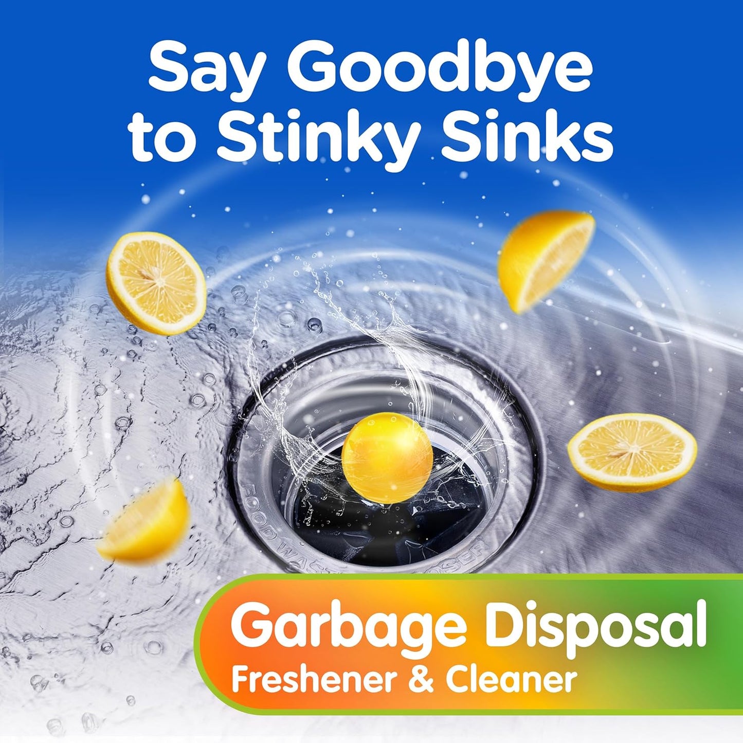 Compac Home Plink Garbage Disposal Cleaner and Deodorizer 60ct VALUE PACK - Lemon