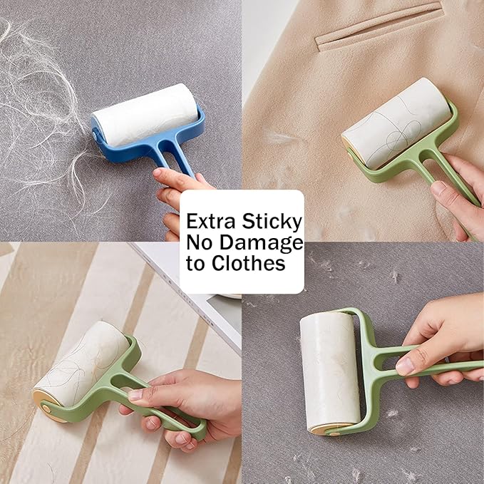 Lint Roller Refills,Extra Sticky Lint Roller Replacement Refills Only, Inside Diameter 1.5 inch, 60 Sheets per Roll (Pack of 10, Total 600 Sheets, 4 inch)