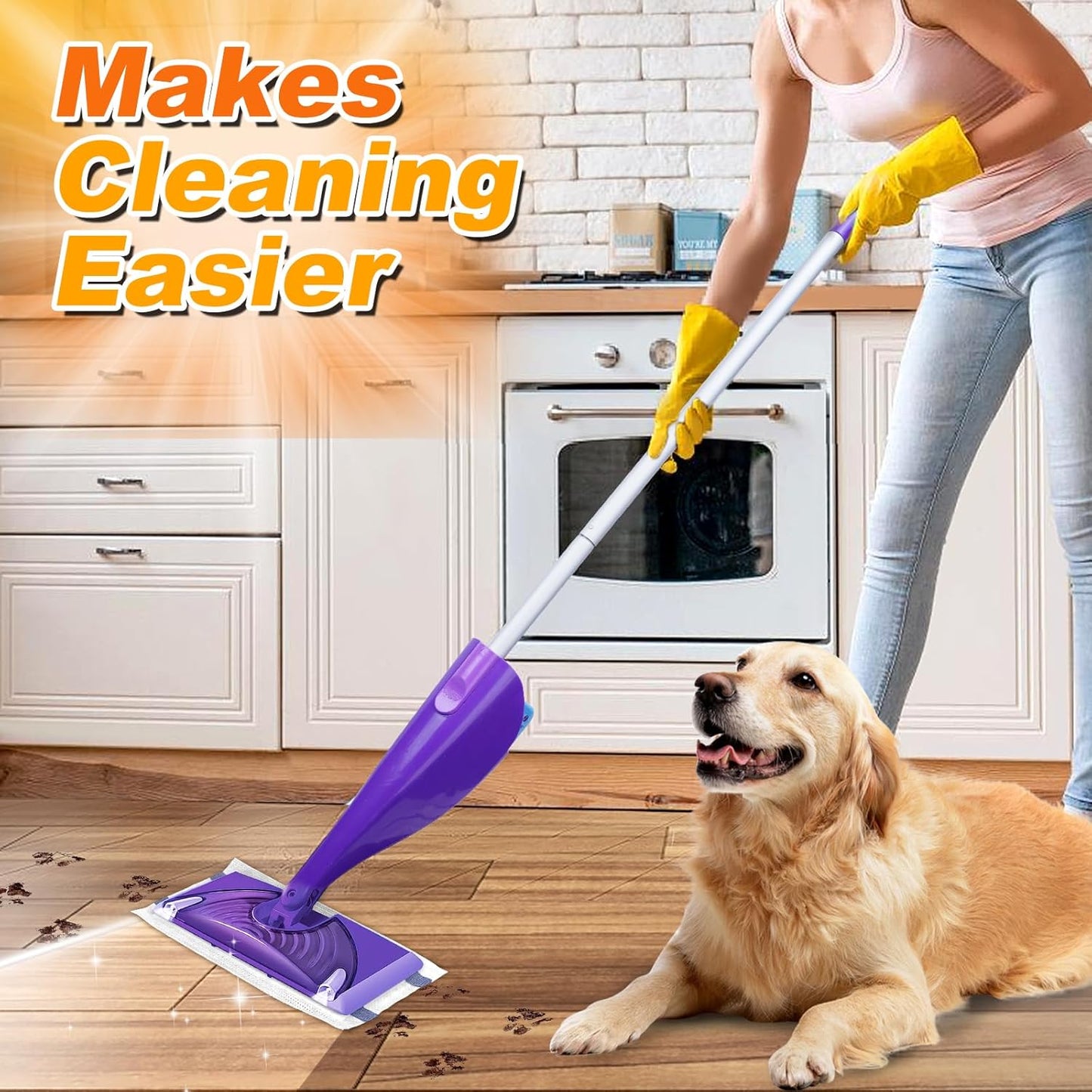 Microfiber Floor Mop Pads 36 Count Compatible with Swiffer WetJet for Wet & Dry Use, Disposable or Reusable Mops Head Replacement, All Purpose Multi Surface Hardwood Pad Refill