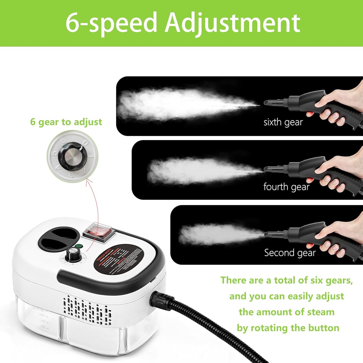 Steam Cleaner Handheld, Portable Steamer Cleaner, 9pcs Fast Heating, 2500W Steamer for Home, Kitchen, Car Details, Window, Grout, Toilet.