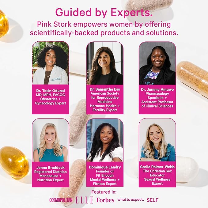 Pink Stork Postpartum Hair Loss Gummies | Biotin, Pantothenic Acid, Vitamin E, B6, B12 | Postnatal Hair Growth + Regrowth Support for New Moms | Breastfeeding-Friendly | 60 Gummies