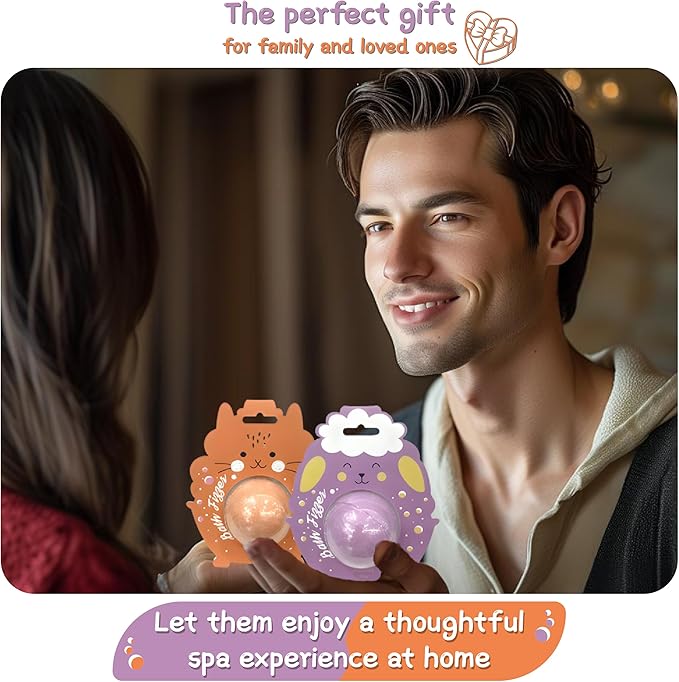 Handmade SPA Bubble Bath for Relaxing,Bath Bombs for Women Gift Set,Gift for Her/Him, Women, Girls, Wife, Mother,Four Styles and Four Fragrance（4pack）