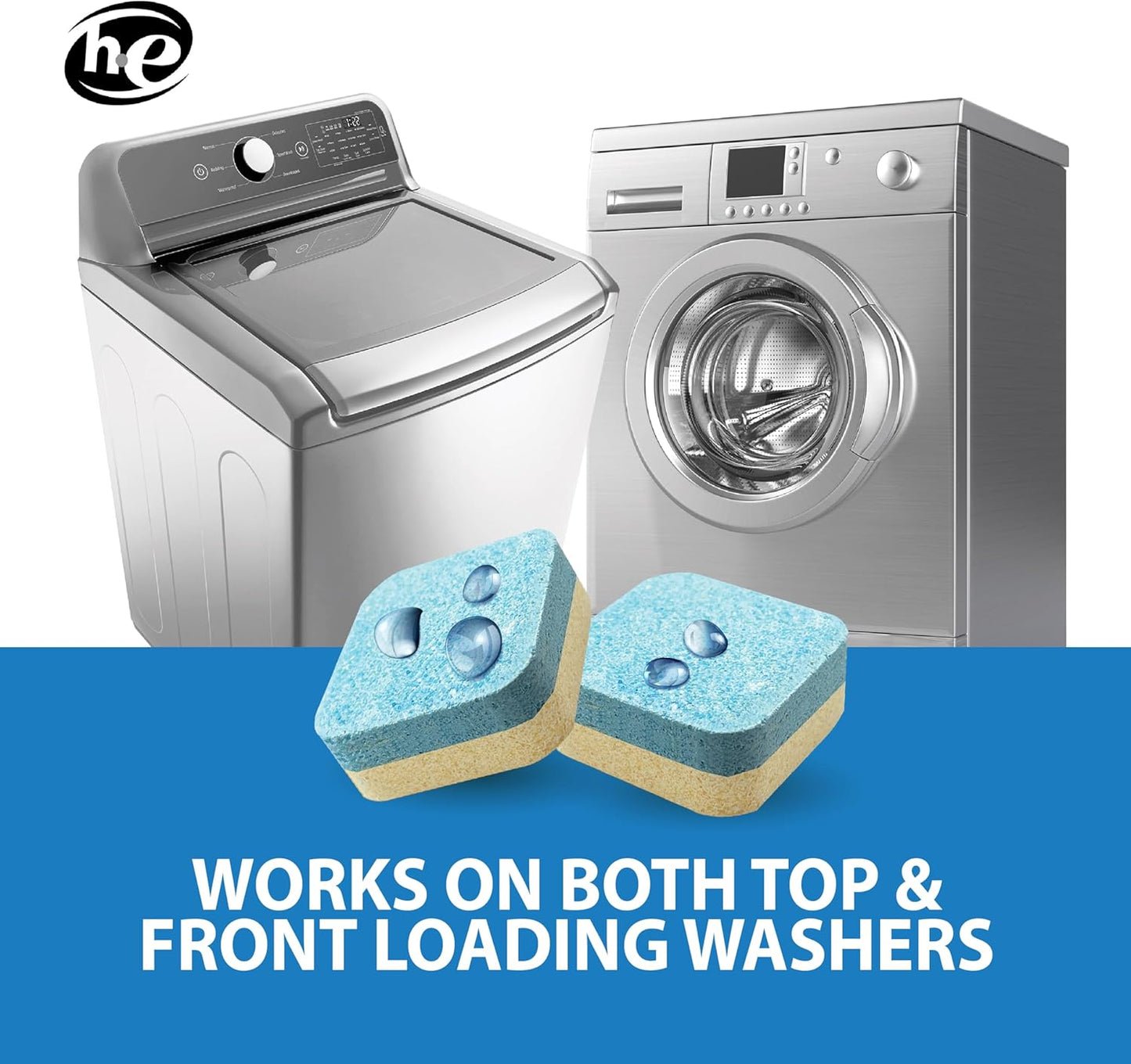 SANI 360° Washing Machine Cleaning tablets, 24 pack is Formulated with Enzyme, Deep Cleans and Deodorizes Front and Top Loading Washers use up to 2-year supply Lemon Scent