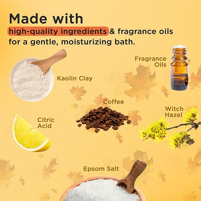 Pumpkin Spice Latte Bath Bomb for Women & Girls – Luxury Fall Bath Bombs (Giftable Packaging) - Natural & Relaxing Fall Gift - Vanilla, Cinnamon & Pumpkin Scented - Boo Basket Stuffers for Women