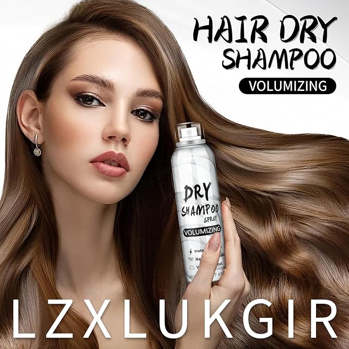 Dry Shampoo Spray,Volumizing Dry Shampoo for Women & Men,Instant Refresh,with Rice Starch & Hydrolyzed Rice Extract,Replenishes Hair Keratin,Nourishes Hair Roots,7.61 oz