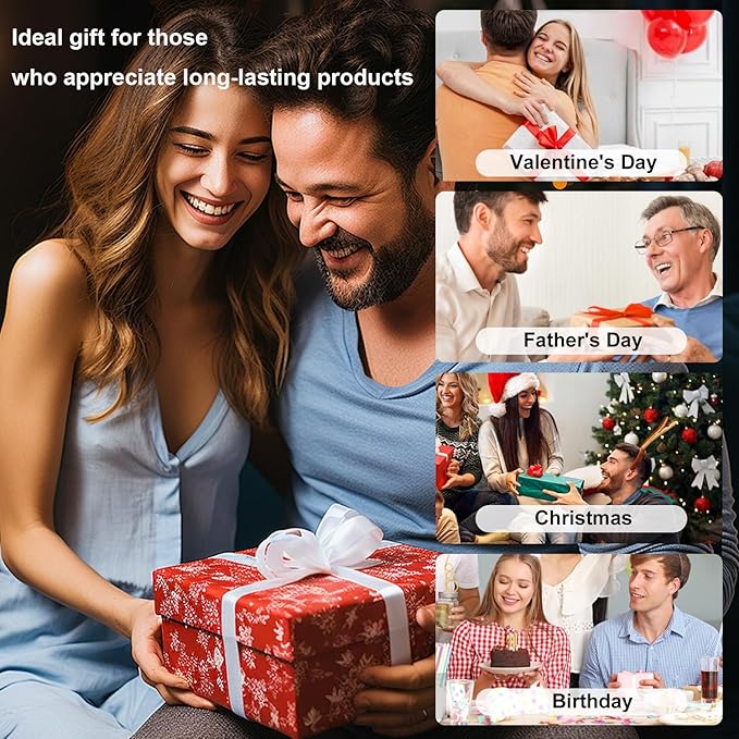 Gun Black Double Edge Safety Razor with Stand, Single Blade Razors for Men and Women, with 10 Safety Razor Blades, Smooth & Close Shave, Plastic Free