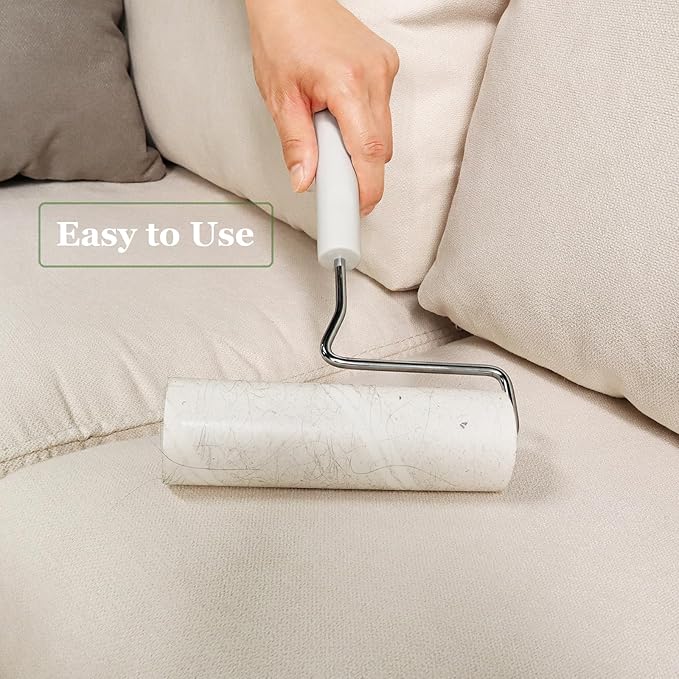 6.3 inch Lint Roller Refills Only, Extra Sticky Large Surface Lint Roller Replacement Refills 6.3 inch Long for Pet Hair Removal, Pack of 4 Refills, 90 Sheets per Refill, 360 Sheets Total