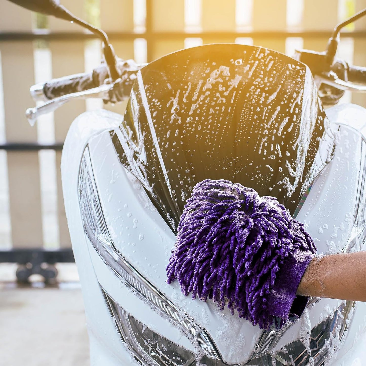 6 Pcs Microfiber Dusting Mitt Gloves Microfiber Washable Dusting Gloves Car Wash Mitt for Leaf Cleaning Plant