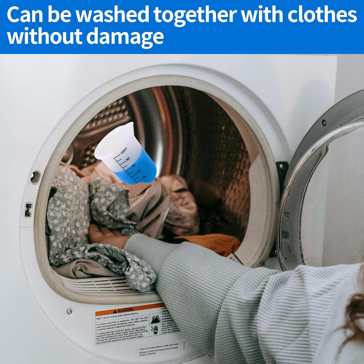 Laundry detergent cup,silicone laundry detergent measuring cup,washable laundry measuring cup for liquid detergent,2pcs cup measuring cup,No More Mess or Leaks