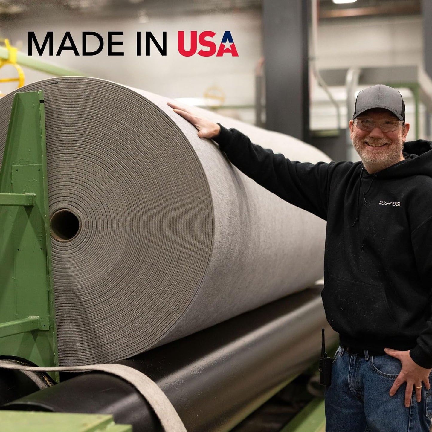 RUGPADUSA - Eco-Plush - 10'x12' - 1/2" Thick - 100% Felt - Luxurious Cushioned Rug Pad - Available in 3 Thicknesses, Many Custom Sizes