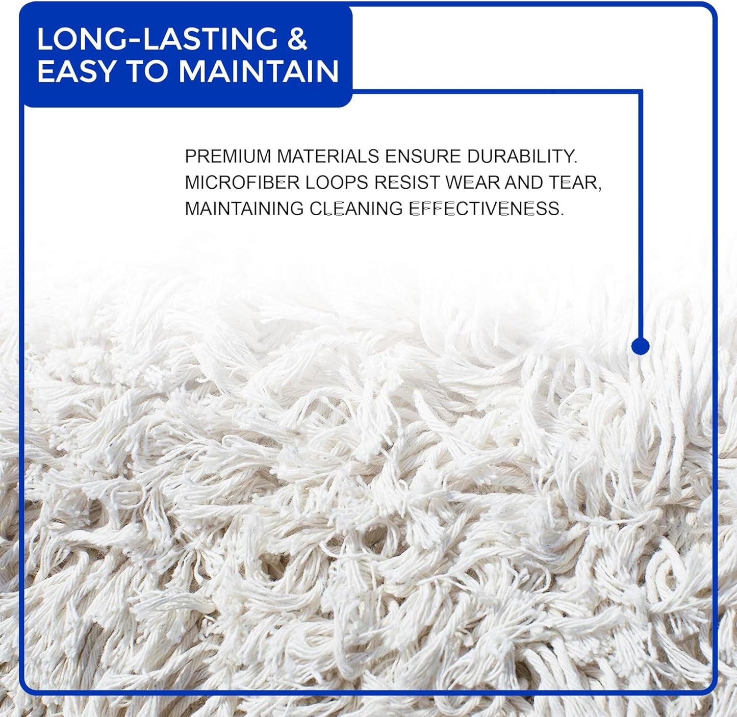 Nine Forty Industrial-Grade 24x5 Cotton Dust Mop Head Refills, Perfect Replacement for Busy Home, Gym, Industrial and Commercial Spaces, Heavy-Duty Mop for Janitorial & Housekeeping Needs - 2 Pack