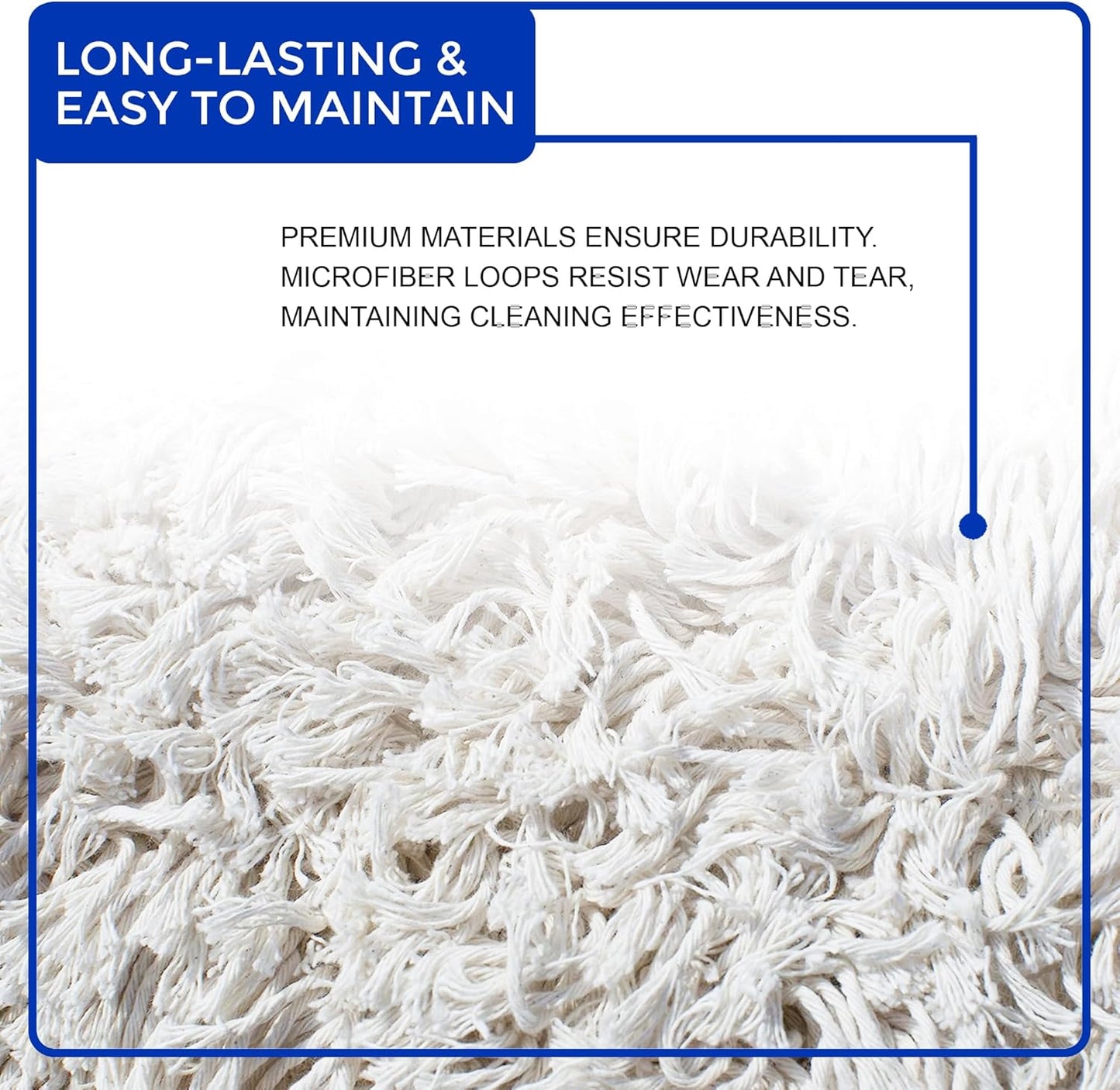 Nine Forty 18" Premium Cotton Dust Mop Kit - Heavy Duty Mop Head with Handle for Industrial, Commercial, and Residential Cleaning - Dry Floor Duster for Hardwood Surfaces - White