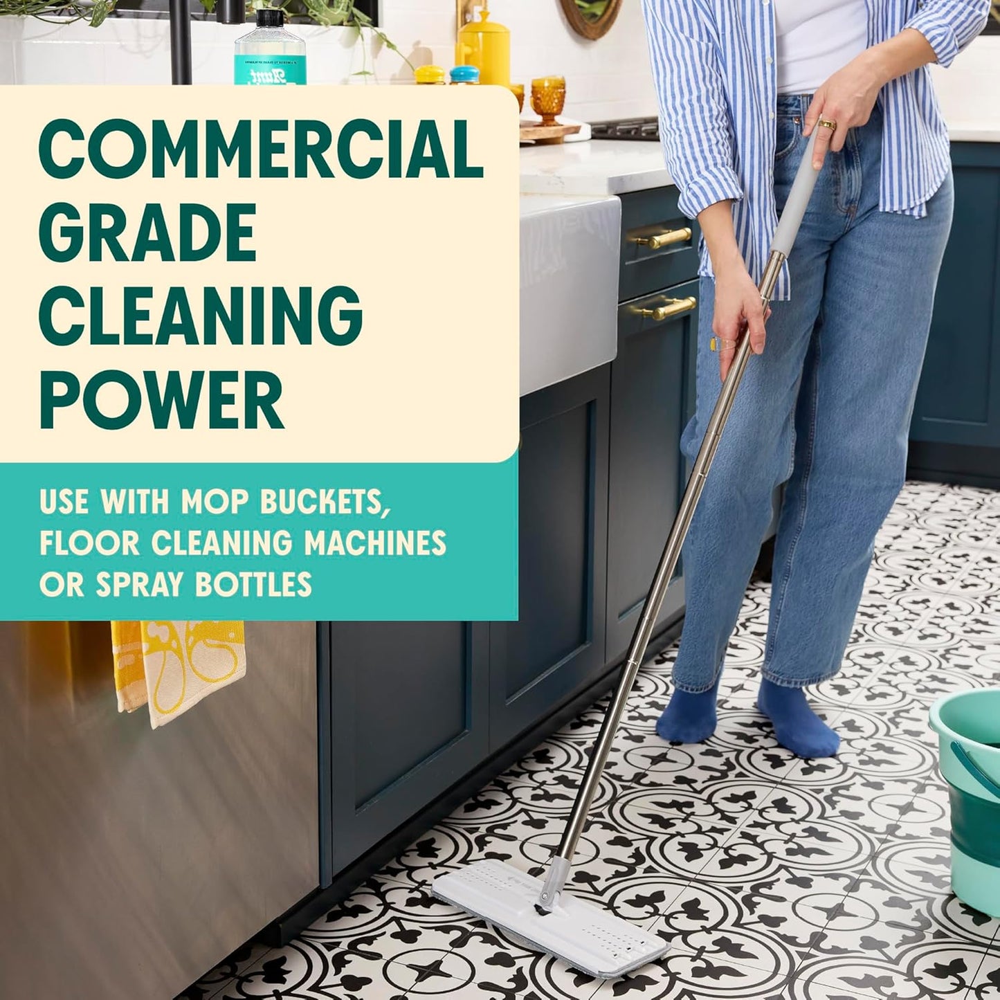 Aunt Fannie's Ultra Concentrated Floor Cleaner Vinegar Wash, Multi-Surface Solution For Mopping, Makes 16 Gallons, Lavender Scent, 32 oz. (Pack of 3)