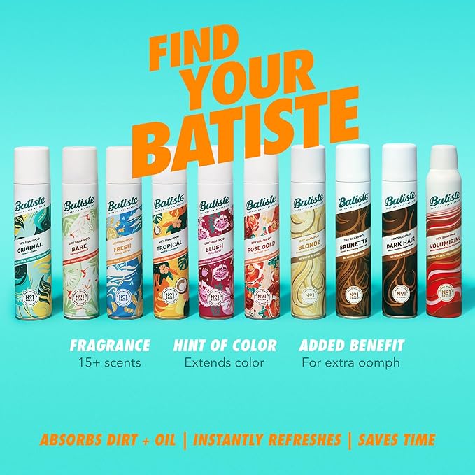 Batiste Tropical Dry Shampoo, Waterless Shampoo, 3.81oz 3 pack