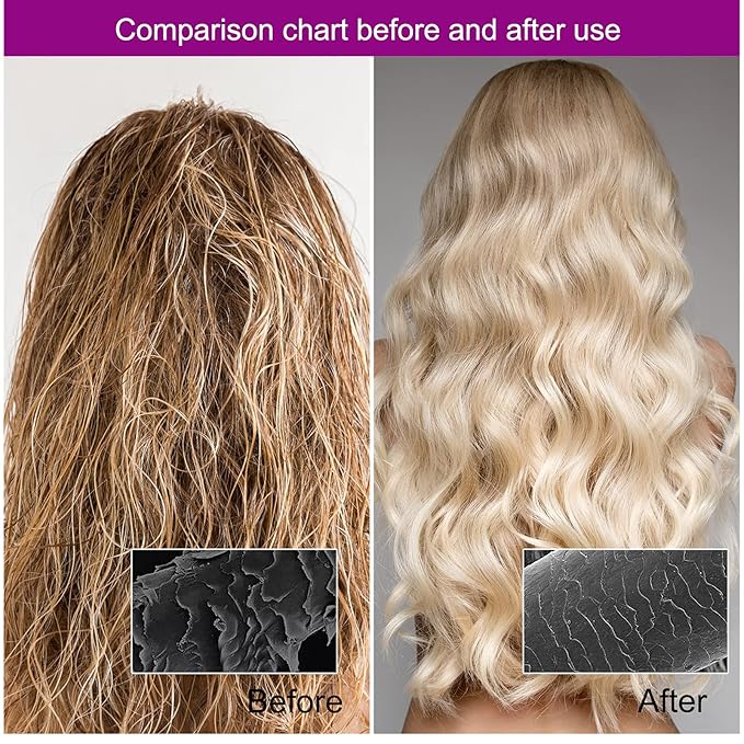 Deep Conditioning Microwavable Heat Cap for Steaming Hair Styling and Treatment, Haircare Therapy (Purple)