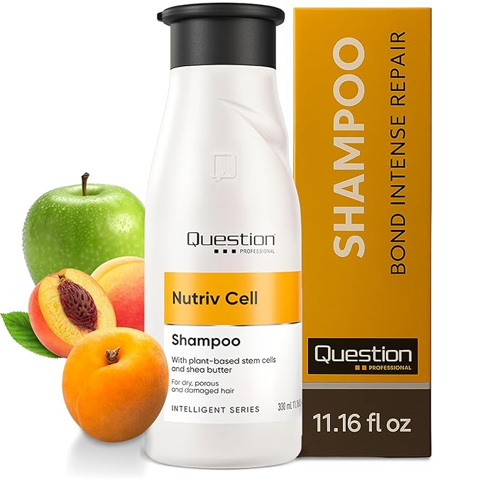 Sulfate-Free Shampoo for Dry Damaged Hair – Plant-Based Formula with Shea Butter & Stem Cells – Deep Moisturizing Professional Hair Care – Safe for Color Treated Hair | 11.16 fl oz