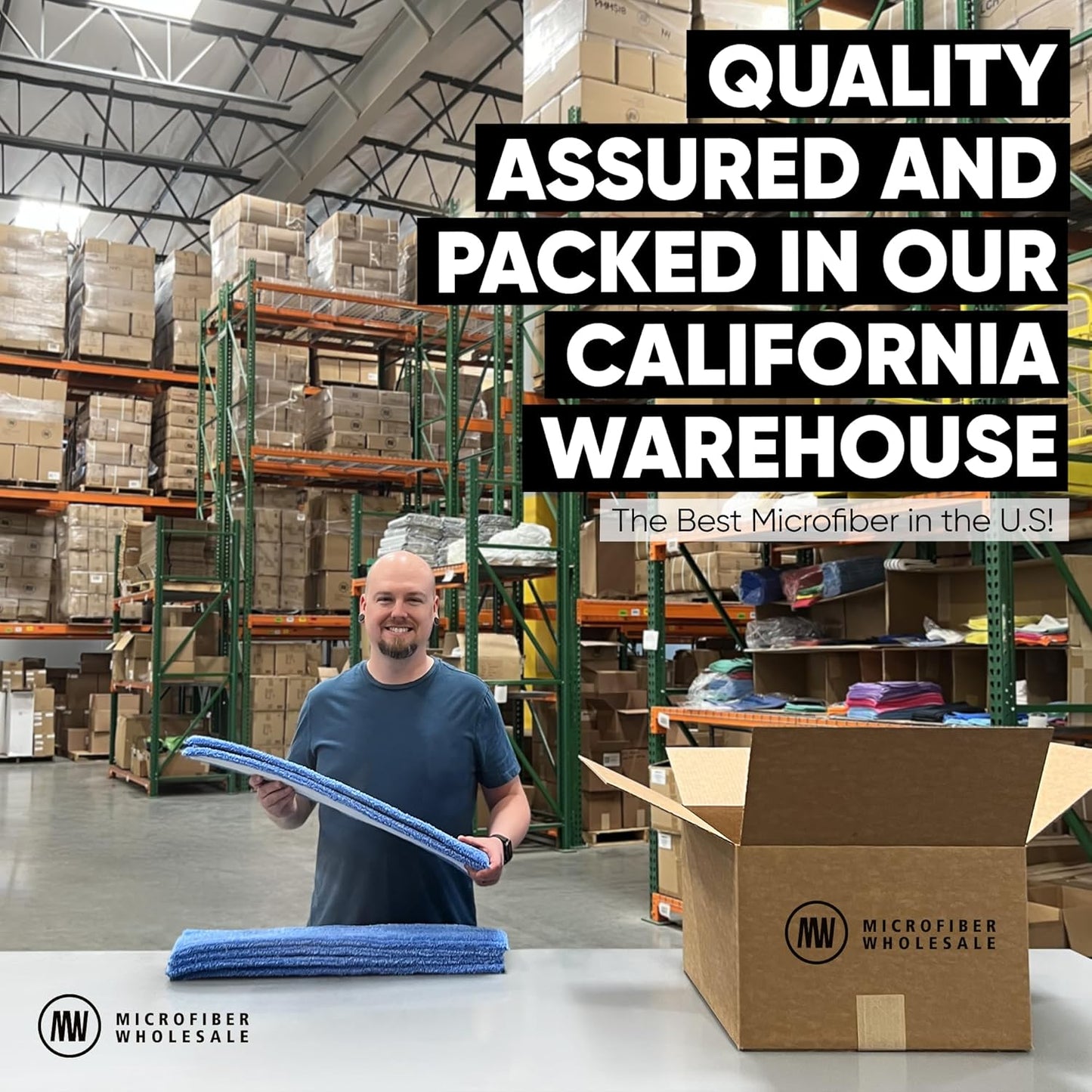 Microfiber Wholesale 18" Absorbent Microfiber Wet Mop Pad - Reusable, Machine Washable, Refills (2 Pack)