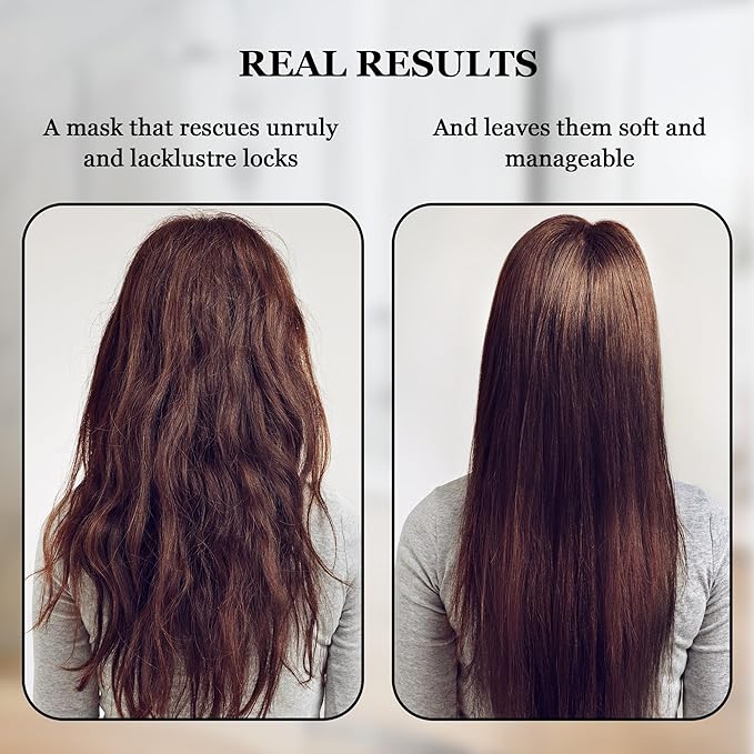 HerStyler Argan Oil Hair Mask - Repair Mask for Dry Damaged or Frizzy Hair - Conditioning and Moisturizing - 9.46 Fl. Oz.