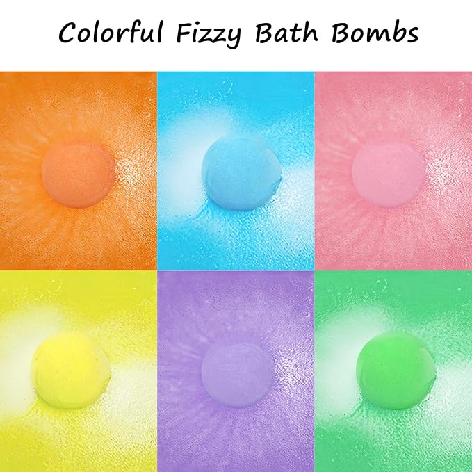36 Organic Bath Bombs Gift Set, Natural Mini Handmade Bath Bombs for Women, Girls, Men, Kids Safe Bubble, Rich Essential Oils Spa Bath Fizzies for Moisturizing Dry Skin, Relaxing Scents
