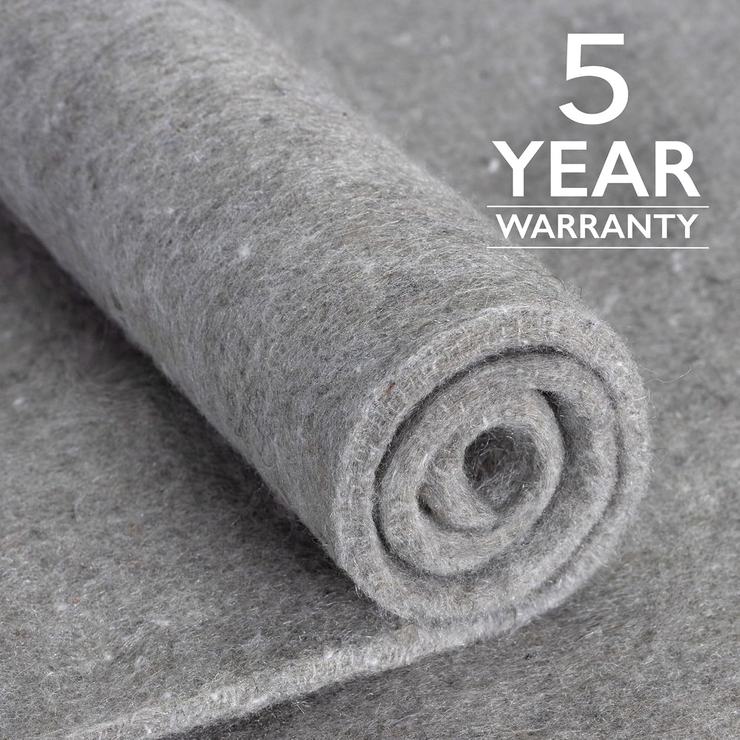 RUGPADUSA - Eco-Plush - 7'x10' - 3/8" Thick - 100% Felt - Extra Cushioned Rug Pad - Available in 3 Thicknesses, Many Custom Sizes