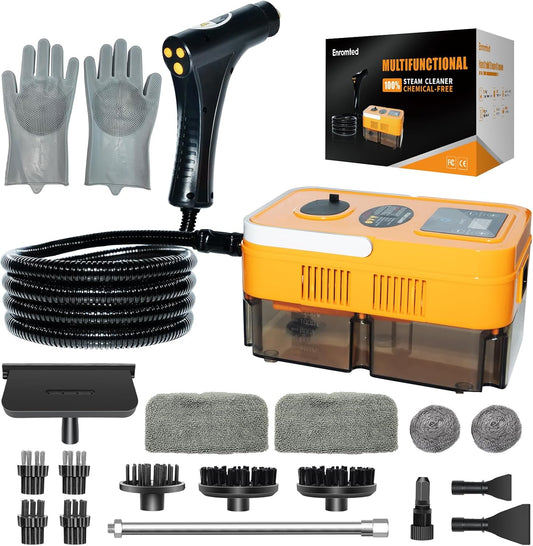 Pressurized Handheld Steam Cleaner,High Pressure Steam Cleaner for Home,6-Level Adjustable Handle,15s Heat-Up & 40.58oz Tank,Portable Steamer for Cleaning Stubborn Dirt,Grease,Tile Grout,Floor,Car