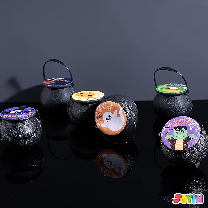 JOYIN Halloween Witch Cauldron Themed Bath Bomb with Mochi Squishy Toy, 6 Packs Bubble Kids Bath Bombs with Surprise Toy Inside, Trick or Treating, Halloween Party Favors Supplies, Goodie Bag Stuffers