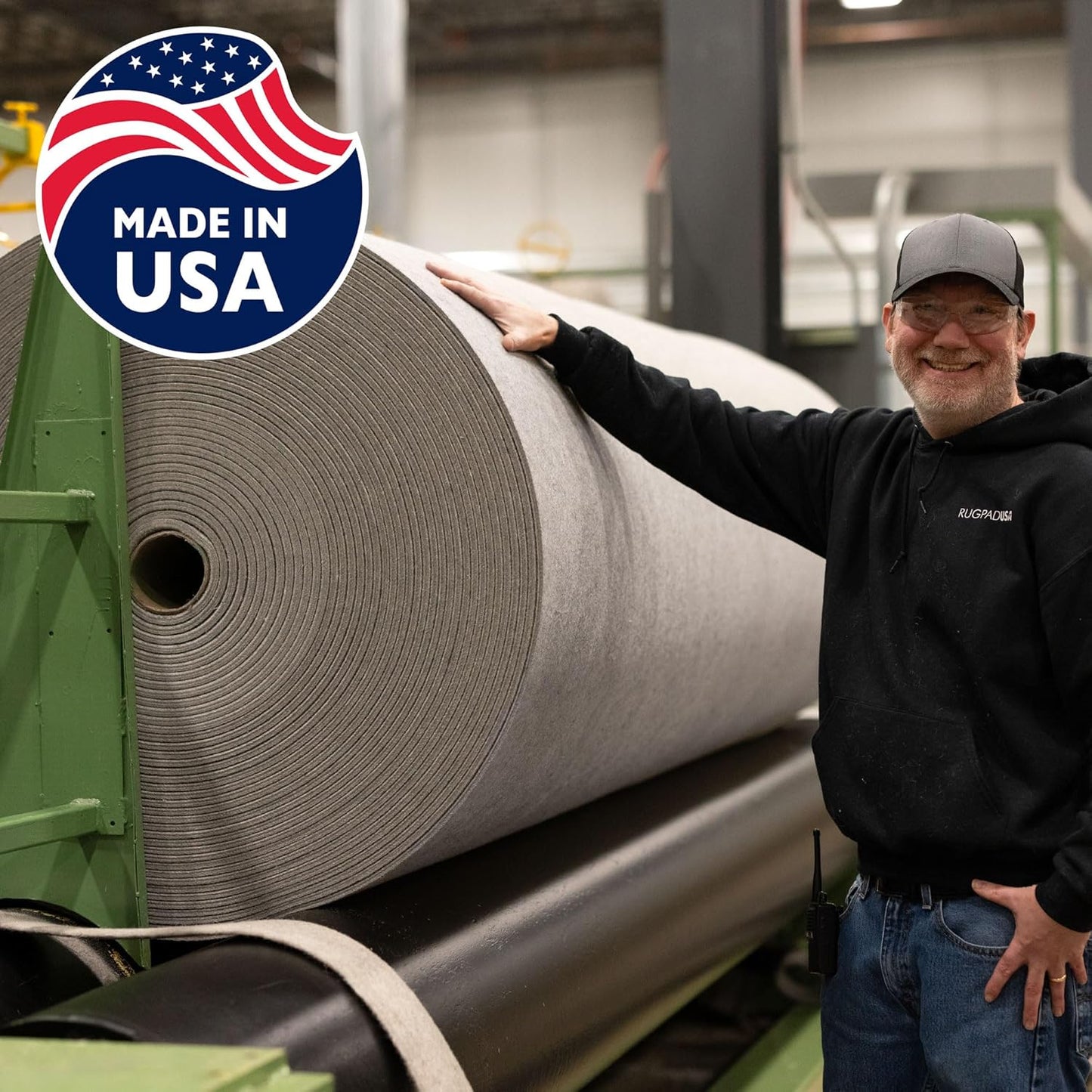 RUGPADUSA - Eco-Plush - 8'x12' - 1/2" Thick - 100% Felt - Luxurious Cushioned Rug Pad - Available in 3 Thicknesses, Many Custom Sizes