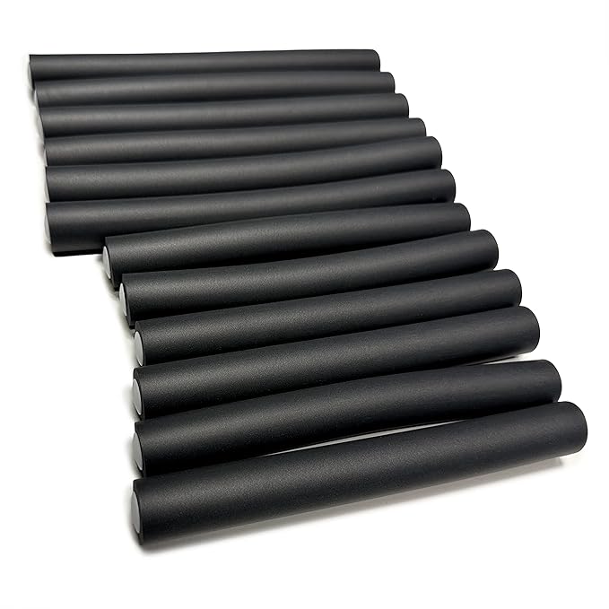 My Beauty Spot Flexi Rods Foam Hair Rollers 7/8" Professional Salon Quality Rubber Hair Rollers for Long, Medium and Short Hair (Grey)