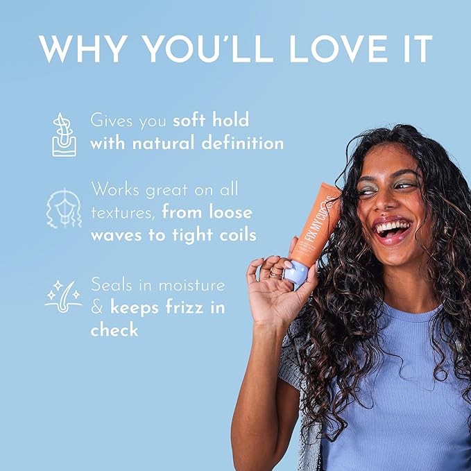 FIX MY CURLS Curl Quenching Flax Seed Gelly For Curly And Wavy Hair, 7.05 Oz
