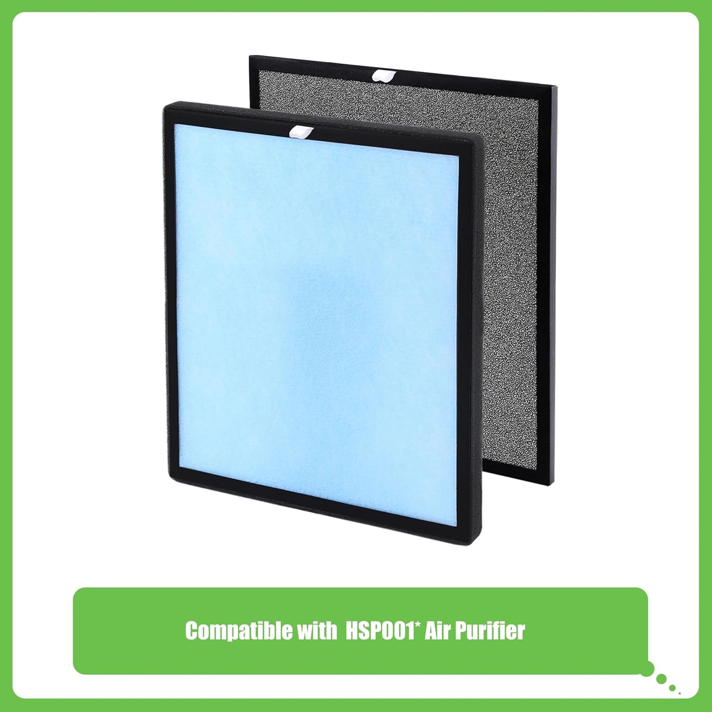 HSP001 True HEPA Filter Replacement, Compatible with Hathaspace HSP001 Air Purifier, 4 in 1 H13 True HEPA and Activated Carbon Pre-Filter, 2 Pack