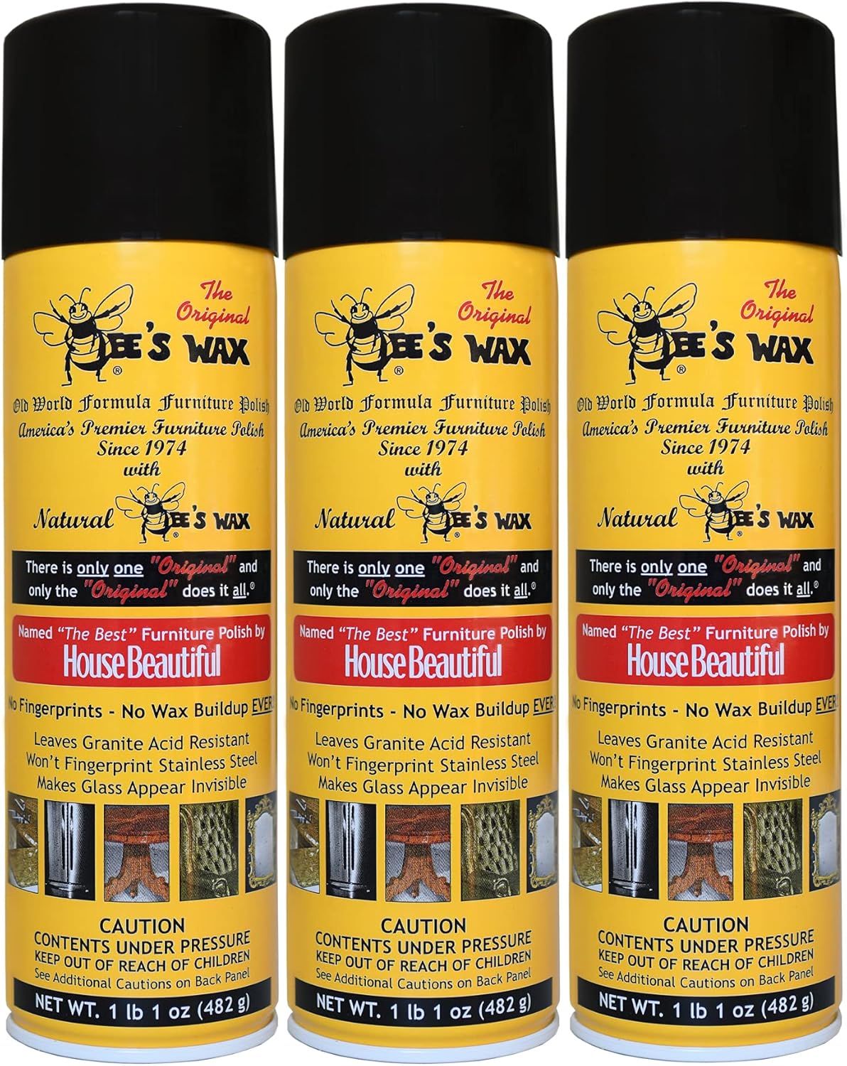 The Original Bee's Wax Old World Formula Furniture Polish - 3 Pack