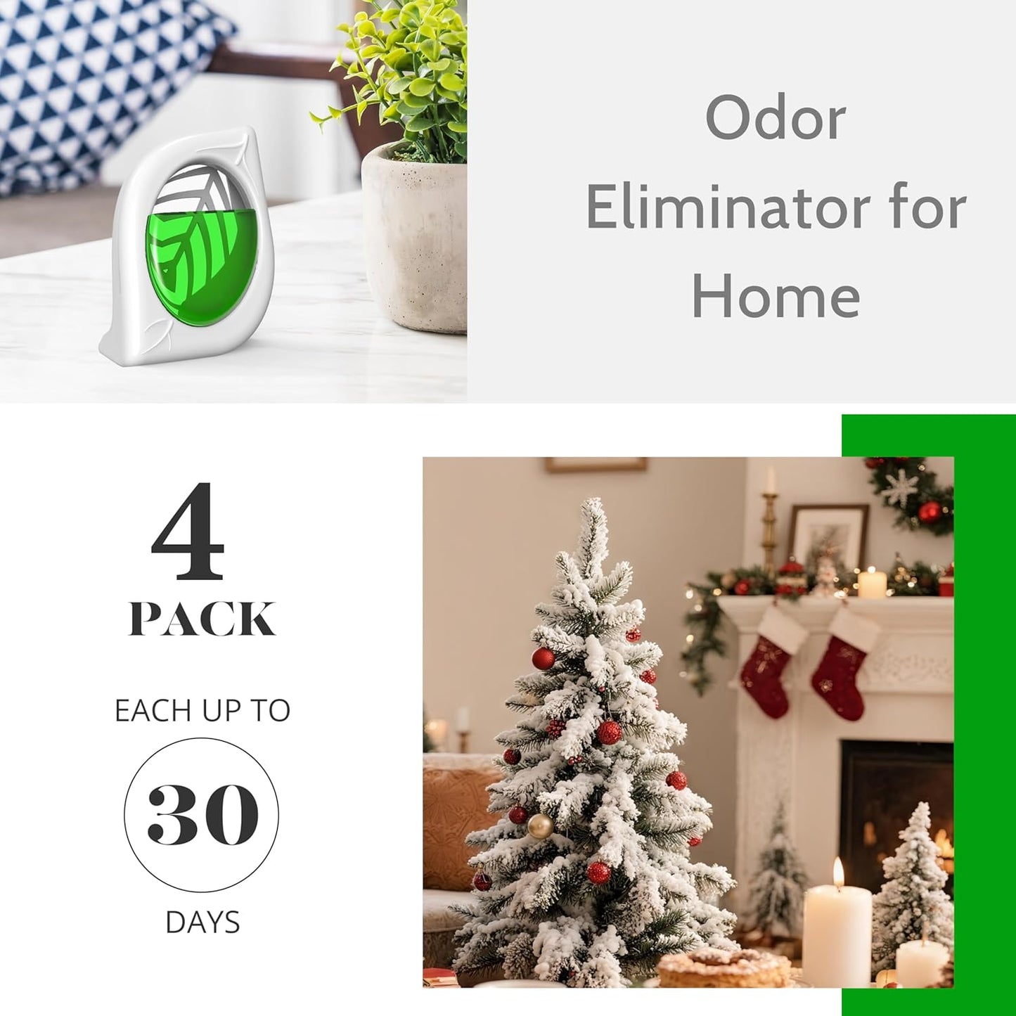 Air Freshener for Home, 4 Pack, Cedar, Odor Eliminator for Small Area Closets Bathroom Pets Strong Odor, Up to 120 Days