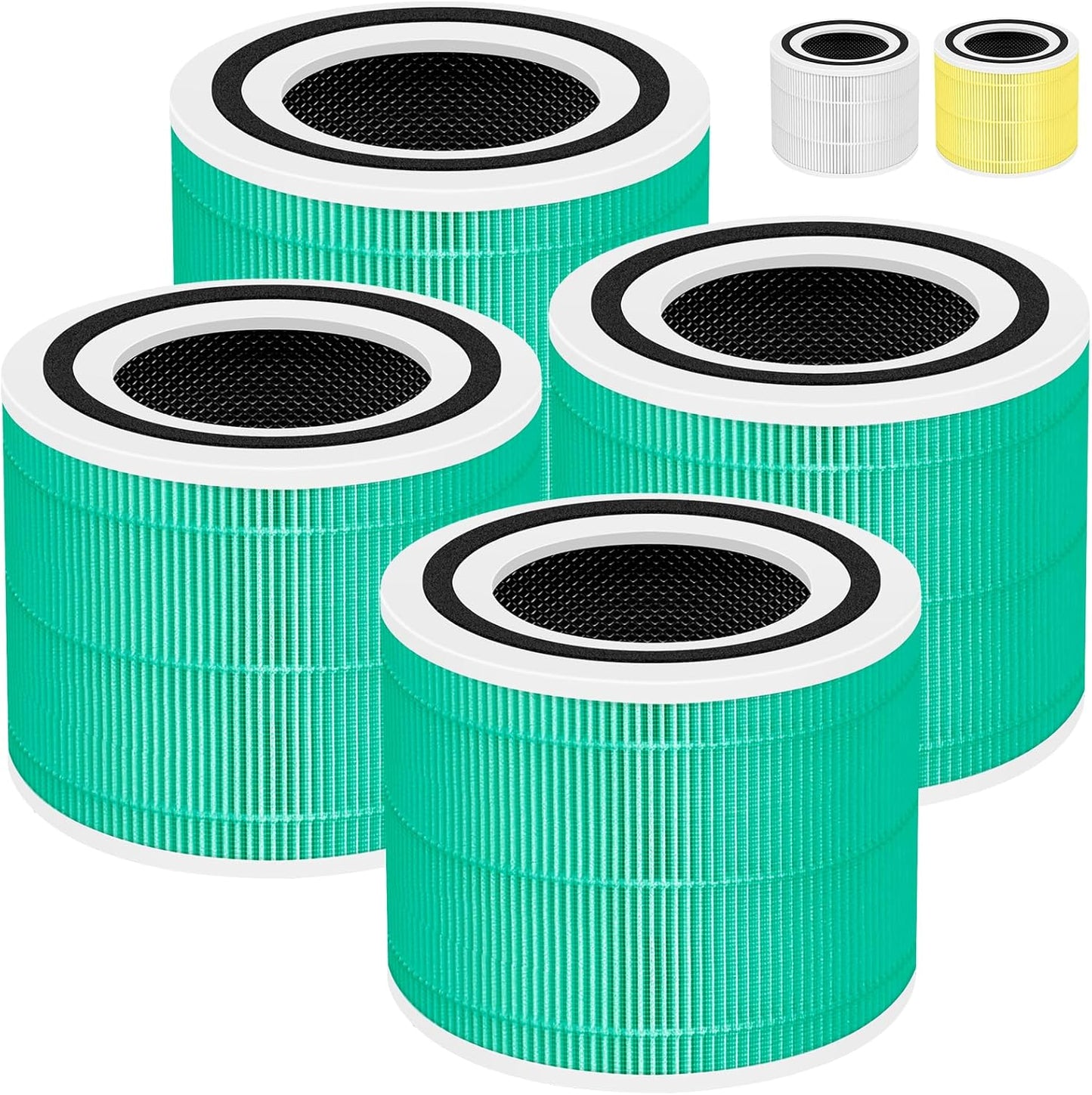 240 True HEPA Toxin Absorber Replacement Filter 14 for Puro 240 Air Purifier,3-in-1 High-Efficiency HP-14 with Activated Carbon Filter,4 Pack,Green